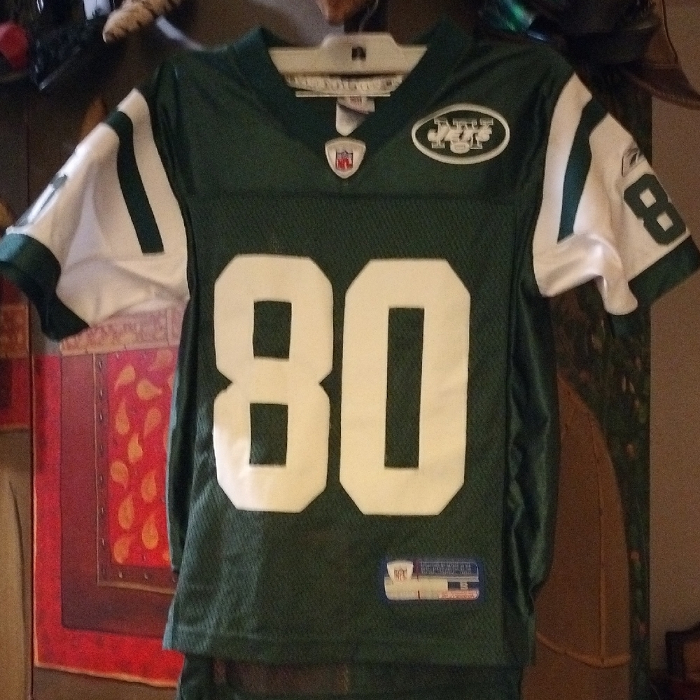 Reebok Green and White NFL Jersey NY Jets Chrebet